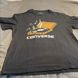 Converse Black Tee with Gold Graphic